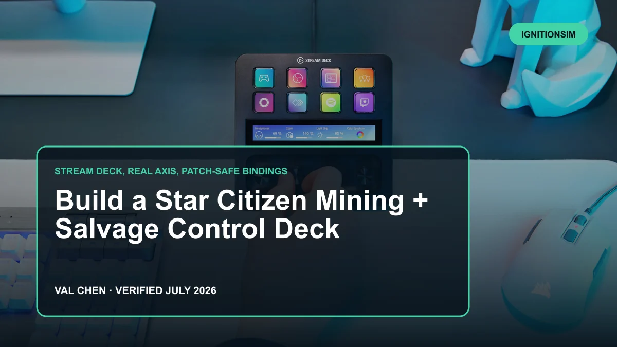 Elgato Stream Deck Plus in real desk use for a Star Citizen mining and salvage control deck