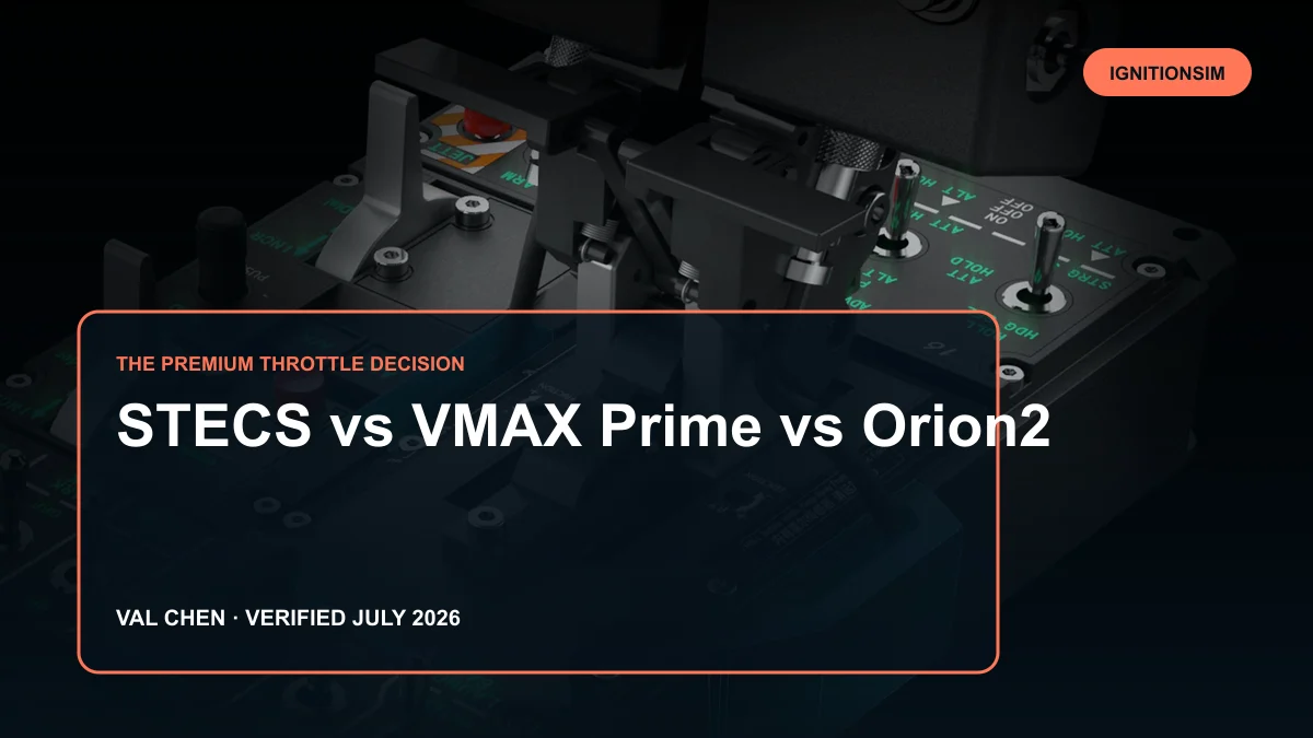 WINCTRL Orion2 throttle official product media for the VKB STECS, Virpil VMAX Prime and Orion2 comparison